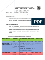 Plan Inicial de Trabajo Tutoria