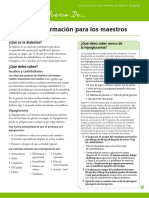 Diabetes Information For Teachers (Let's Talk About... Pediatric Brochure) Spanish