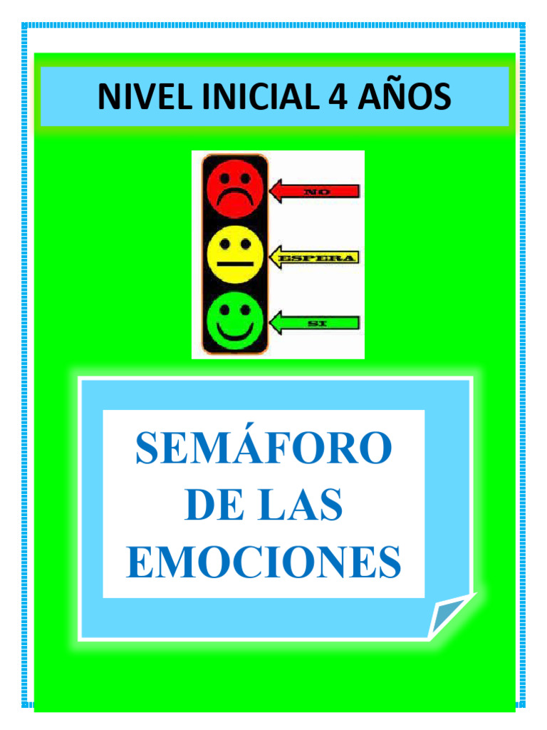 Semáforo de las Emociones para Niños | PDF | Las emociones | Aprendizaje