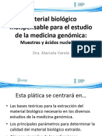 Material Biológico Indispensable para El Estudio de La Medicina Genómica, Muestras y Ácidos Nucleicos