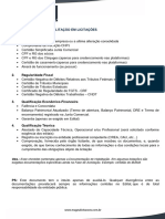 Checklist Doc Habilitação e SICAF