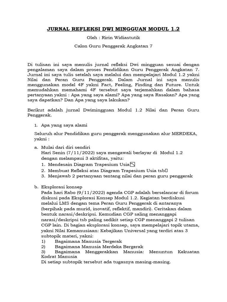 Jurnal CGP 1.2 | PDF | Karier & Perkembangan