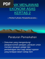 Teknik Menjawab Ekonomi Asas Kertas 2