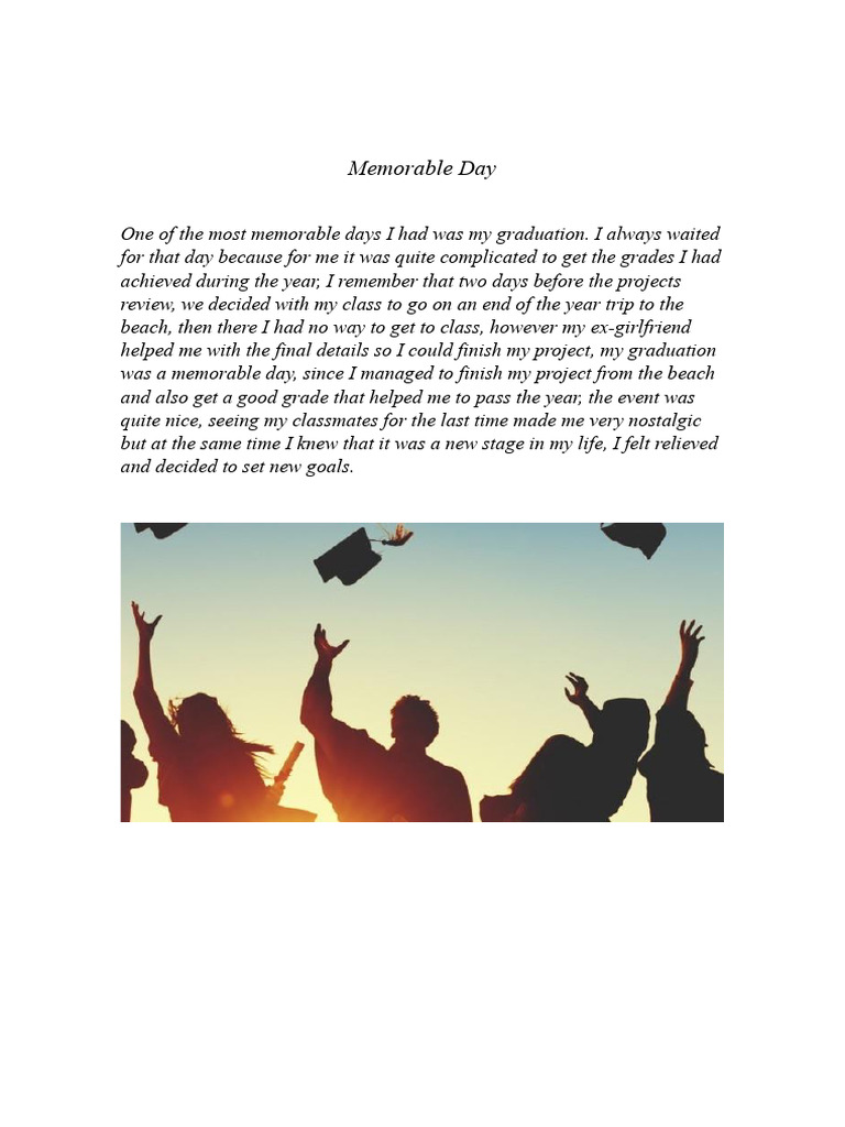 Memorable Day | PDF