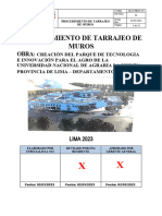 Procedimiento de Tarrajeo