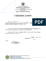Certificate of Enrolment 2023