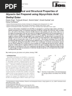 Physicochemical and Structural Properties of Glycerin Gel Prepared Using Glycyrrhizic Acid Diethyl Ester