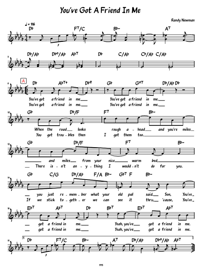 You've Got A Friend In Me Sheet Music | PDF