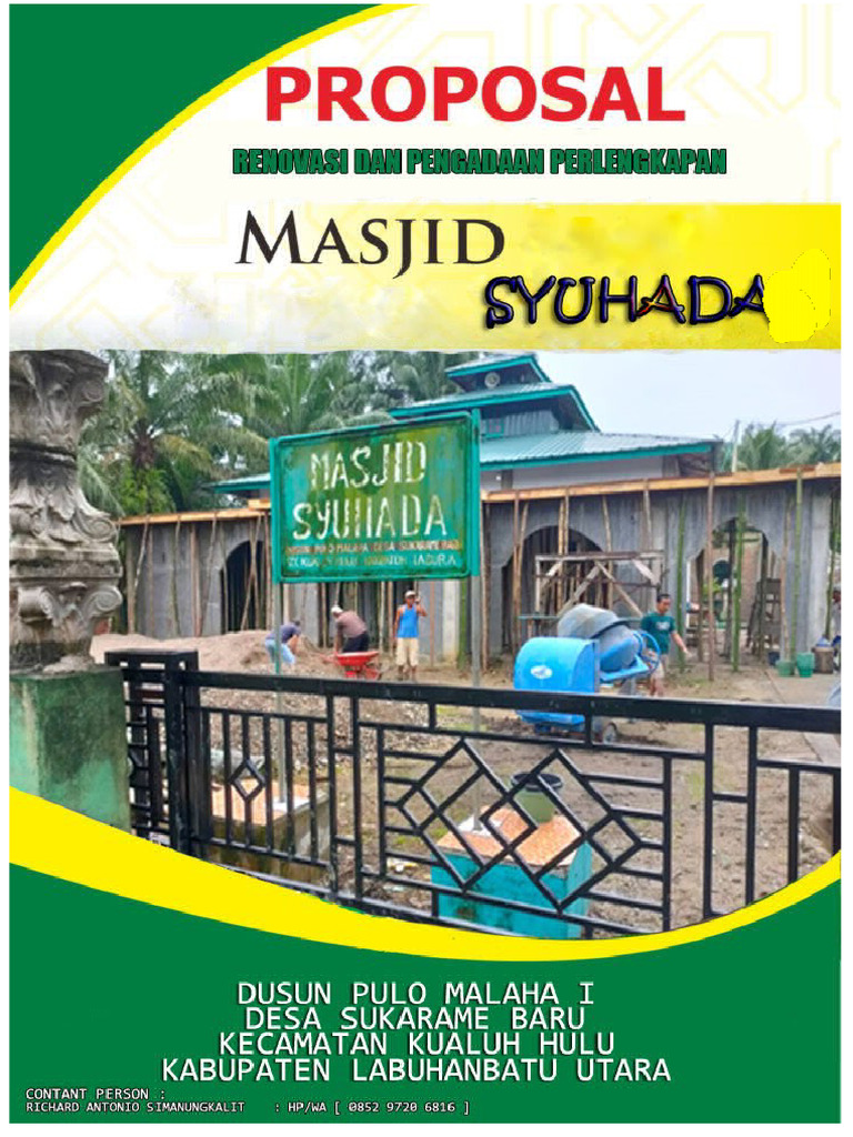 Proposal Renovasi Masjid Syuhada 2023 | PDF