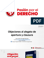 Objeciones Al Alegato de Apertura y Clausura PDF Gratis