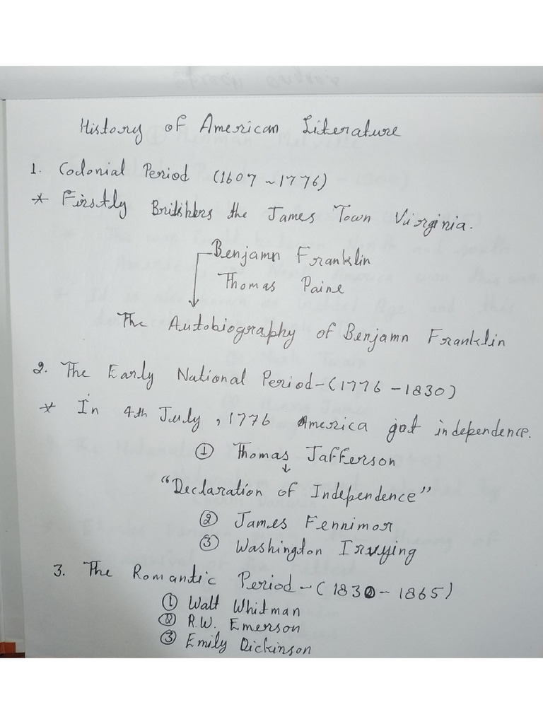 History of American Literature | PDF