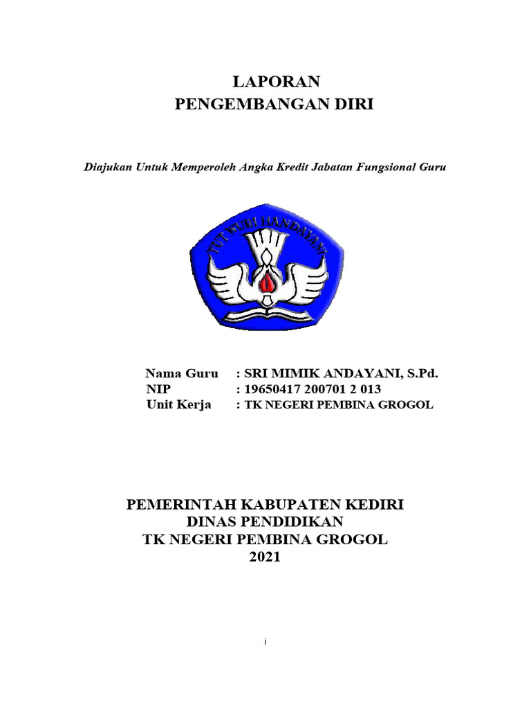 Laporan Pengembangan Diri Guru TK | PDF | Karier & Perkembangan