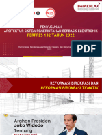 Sosialisasi Arsitektur SPBE - Perpres Nomor 132 Tahun 2022 - Wonogiri