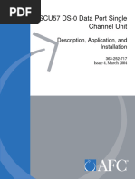 SCU57 DS-0 Data Port Single Channel Unit: Description, Application, and Installation