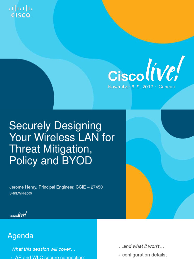 Securely Designing WLAN For Threat Mitigation, Policy and BYOD | PDF ...