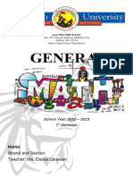GENMATH FRONT PAGE Student