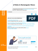 Theory of Slots in Rectangular Waveguides J.appl. PH 1948