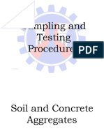 Sampling and Testing Procedures