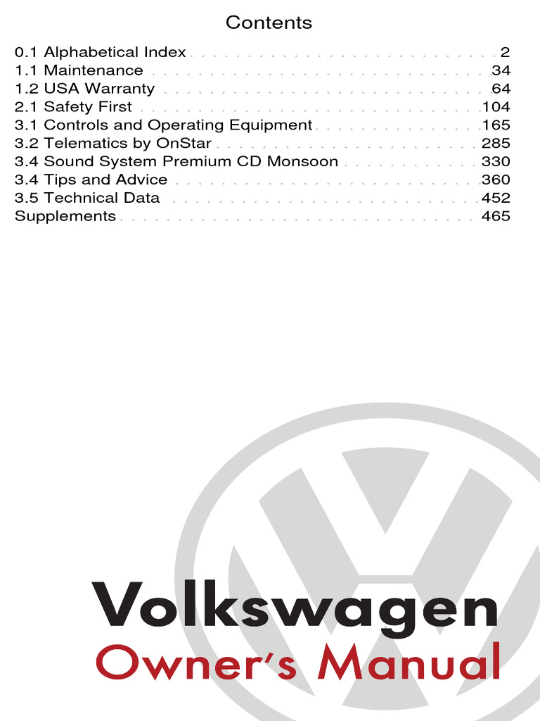 2012 VW PASSAT OWNERS MANUAL PDF intelligence overview