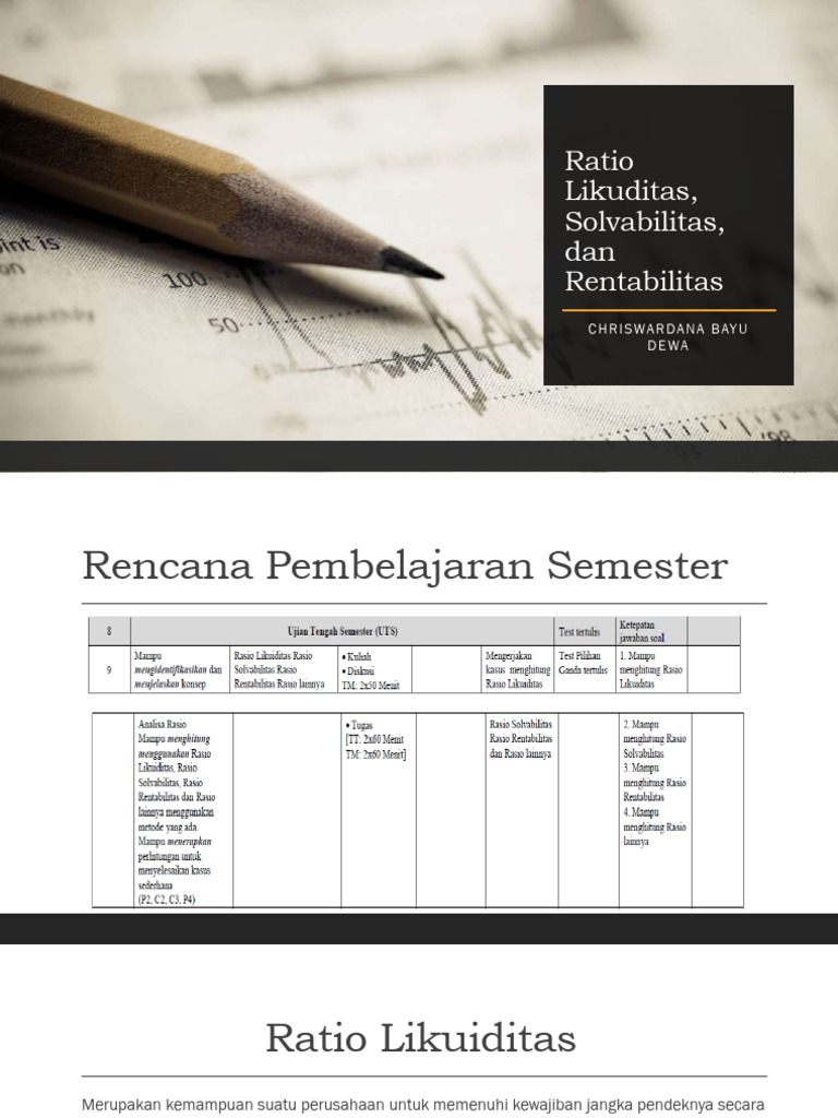 Analisis Rasio Keuangan: Likuiditas, Solvabilitas, Rentabilitas | PDF ...