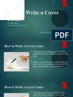 How to Write a Cover Letter