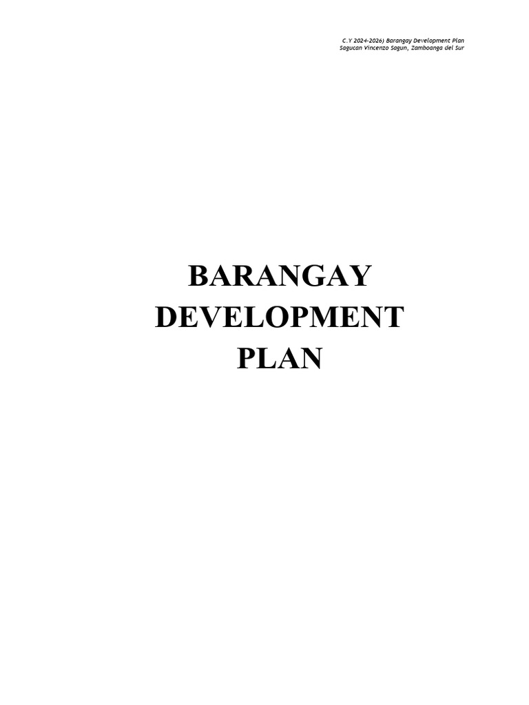 Barangay Development Plan 2024-2026 | PDF | Rain | Precipitation
