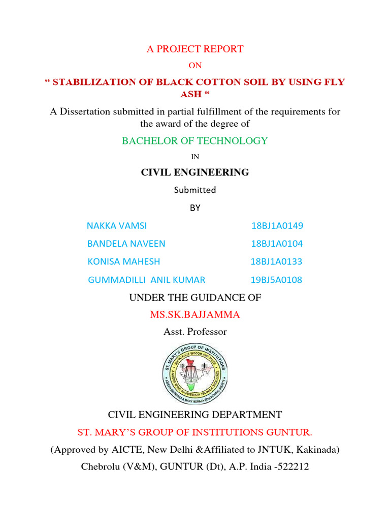 Stabilizing Black Cotton Soil with Fly Ash | PDF | Materials | Nature