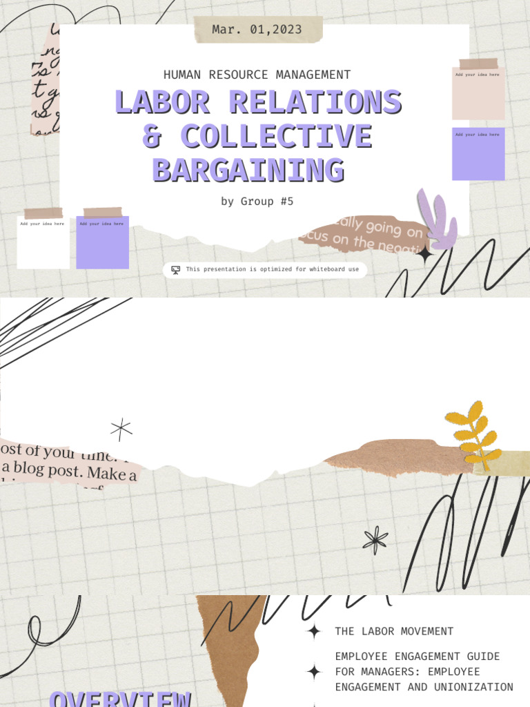 Labor Relations and Collective Bargaining Group 5 PDF Employment
