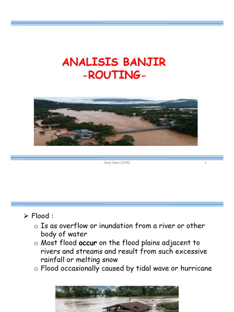 Flood Analysis and Routing Techniques | PDF | Flood | Discharge (Hydrology)