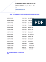 Auda Ev Price List