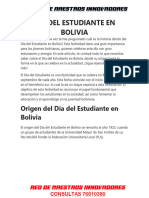 Día Del Estudiante en Bolivia Rmi Minedu