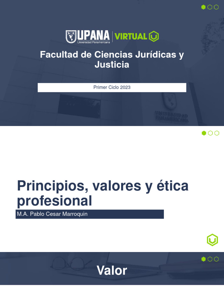 Principios y Valores en Ética Profesional | PDF | Moralidad