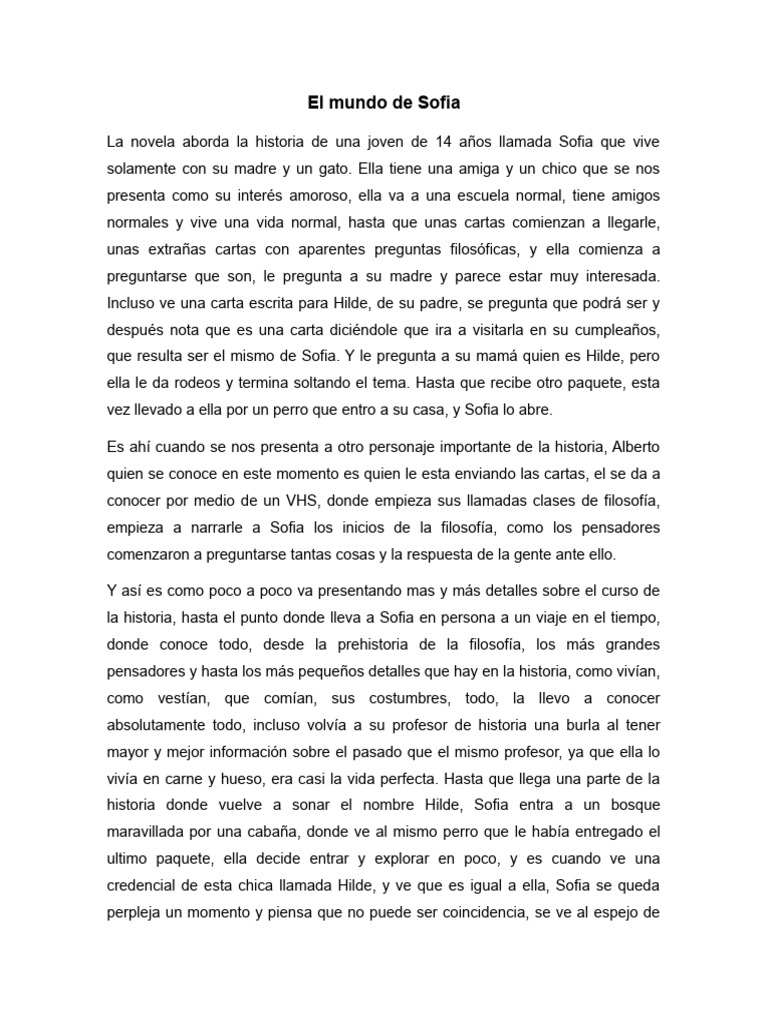 El Mundo de Sofia | PDF