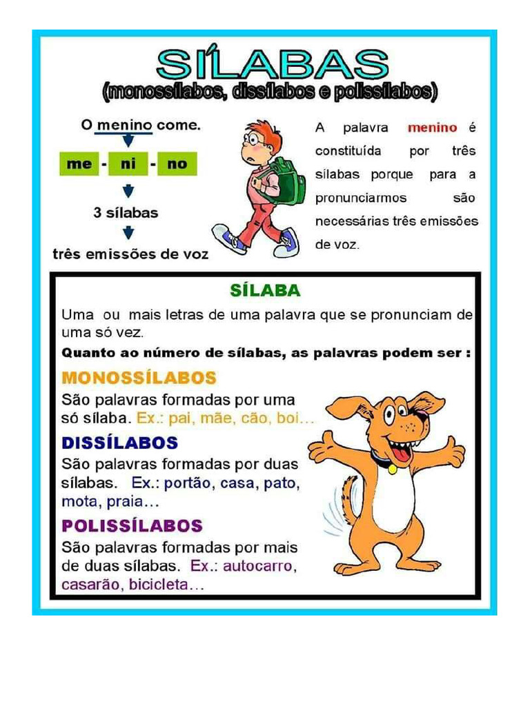 Classificação Das Palavras Pelo Número de Sílabas | PDF