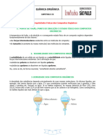 Capitulo 33 PROPRIEDADES FÍSICAS DOS COMPOSTOS ORGÂNICOS