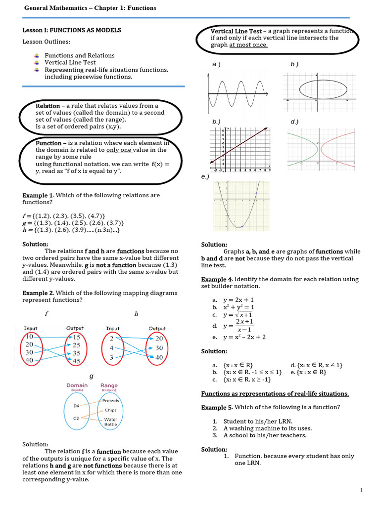 Understanding Functions in Mathematics | PDF | Function (Mathematics ...