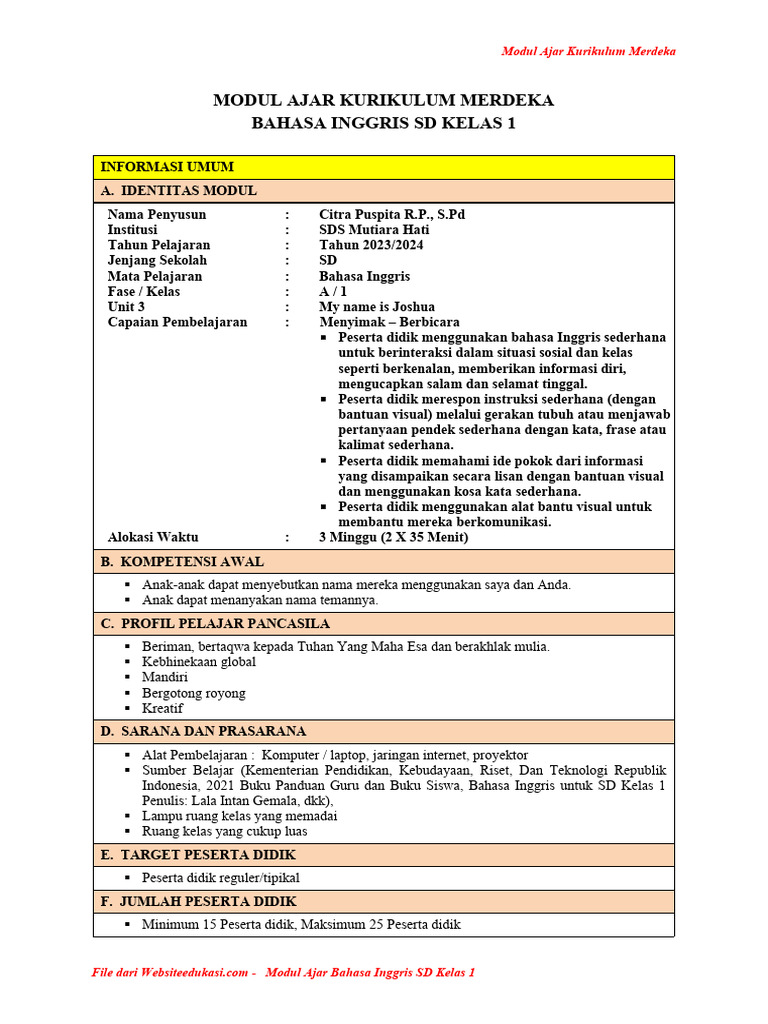 Modul Ajar BAB 3 | PDF | Seni & Disiplin Bahasa