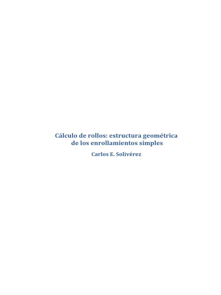 Cálculo de rollos y estructuras geométricas | PDF | Curva | Línea ...