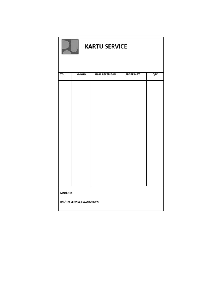 Kartu Service | PDF