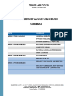 Ai-Ml Schedule August 2022