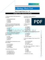 NDA Biology Minor Mock Test 03
