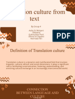 Translation Culture From Text Group 4