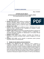 7-03 Informatie de Presa Ref Proiectele de Acte Normative Incluse Pe Agenda Sedintei Guvernului Romaniei Din 9 Martie 2023