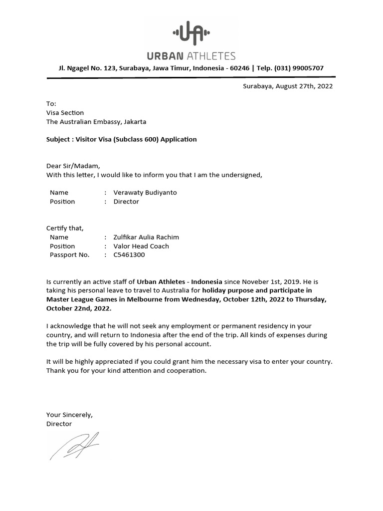 Surat Keterangan Kerja | PDF