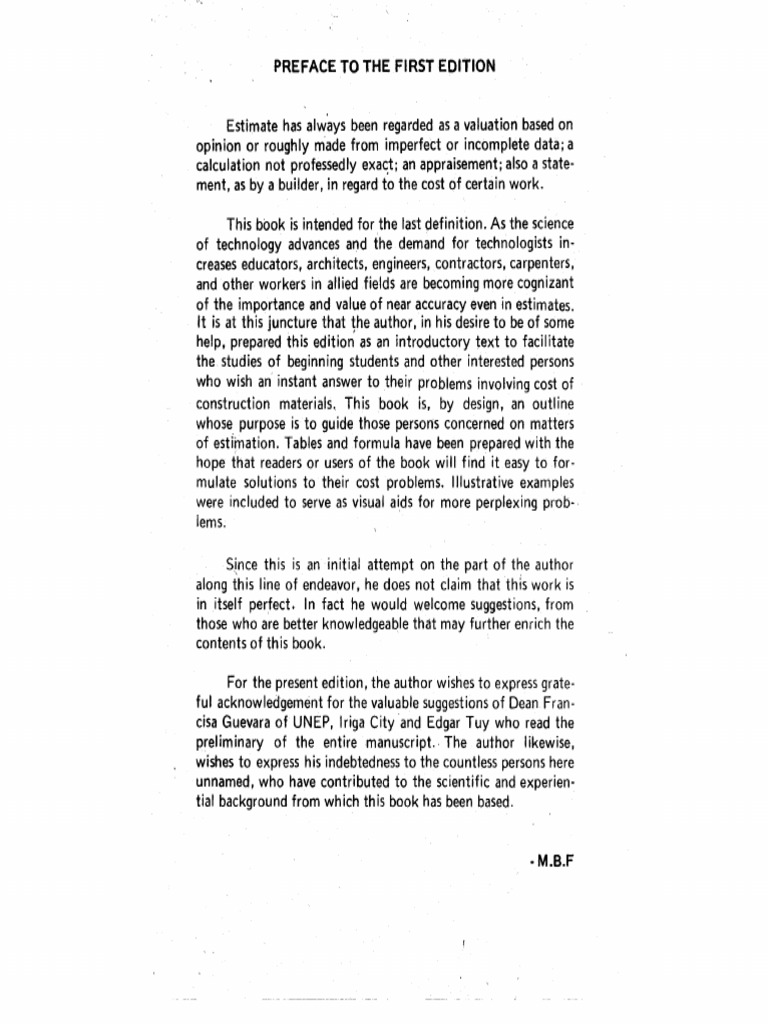 Simplified Estimate by Max Fajardo PDF Cement Concrete