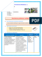 D1 A1 SESIÓN Problemas Multiplicativos