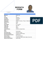 BiodataForm Odusanya Oluwaloseyi