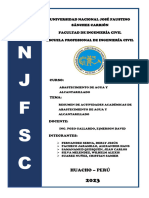 Resumen de Actividades Académicas de Abastecimiento de Agua y Alcantarillado