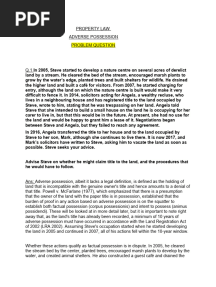 Adverse Possession PQ Solving