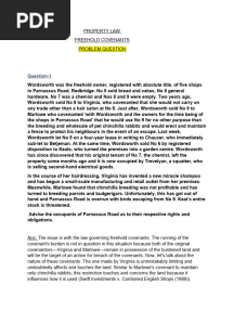 Freehold Covenants PQ Solving (Property Law)